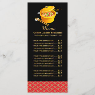 Menu Chinese restaurant