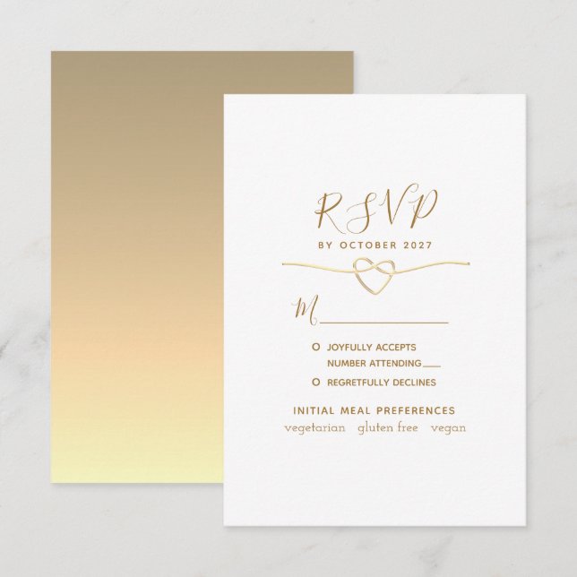 Menu Choice Minimalist Wedding (Front/Back)