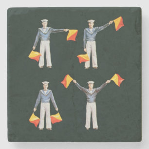 Menu cover from aboard the QE2 (colour litho) Stone Coaster