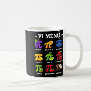 Menu day 3,14 math teacher symbol funny pie pun coffee mug