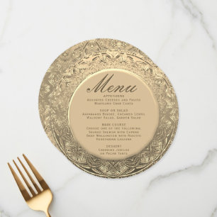 Menu Elegant Gold Ornate