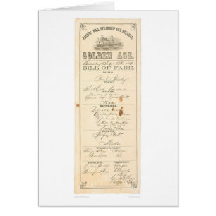 Menu for Steamer "Golden Age" (1276A)