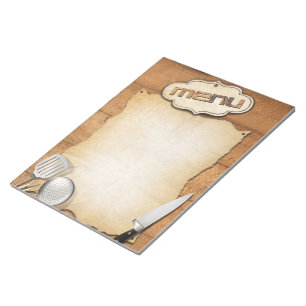 Menù illustration notepad