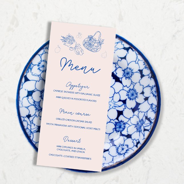 Menu Off The Market Hand Drawn Bridal Shower (Menu Off The Market Hand Drawn Bridal Shower)