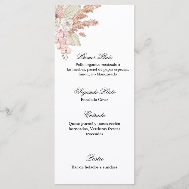 Menu para cualquier evento (Front)