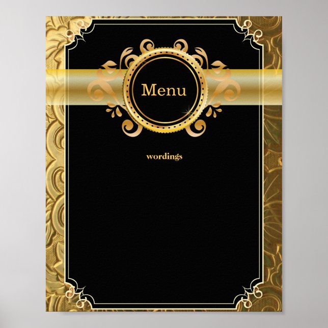 Menu Poster (Front)