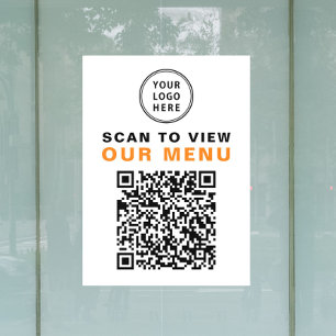 Menu QR Code Restaurant Cafe Logo