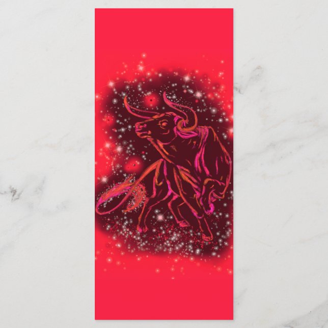 Menu Red Bull Running At Starry Night (Back)