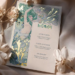 Menu Vintage Mermaid Art Nouveau<br><div class="desc">Menu Card in Art Nouveau style for your vintage-themed wedding in a floral, romantic, and whimsical design. Classic flourishes complement classic art deco fonts. Please enter your custom information, and you're done. If you wish to change the design further, click the blue "Customise It" button. Thank you so much for...</div>
