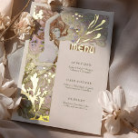 Menu Vintage Mermaid Art Nouveau<br><div class="desc">Menu Card in Art Nouveau style for your vintage-themed wedding in a floral, romantic, and whimsical design. Classic flourishes complement classic art deco fonts. Please enter your custom information, and you're done. If you wish to change the design further, click the blue "Customise It" button. Thank you so much for...</div>