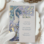 Menu Vintage Mermaid Art Nouveau<br><div class="desc">Menu Card in Art Nouveau style for your vintage-themed wedding in a floral, romantic, and whimsical design. Classic flourishes complement classic art deco fonts. Please enter your custom information, and you're done. If you wish to change the design further, click the blue "Customise It" button. Thank you so much for...</div>