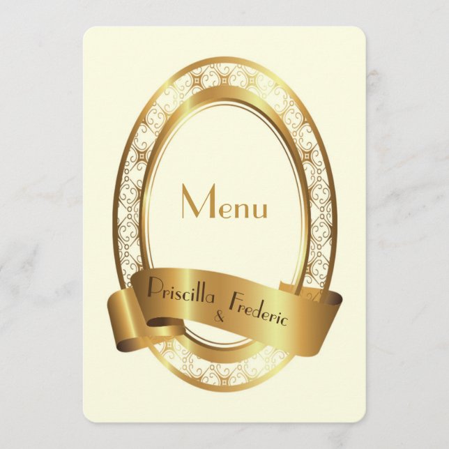 menu wedding,menu meeting,great gatsby; medaillion (Front)