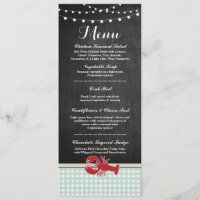 Menu Wedding Reception Crawfish Boil Lobster Beach
