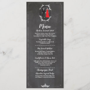 Menu Wedding Reception Skulls Skeletons Menus