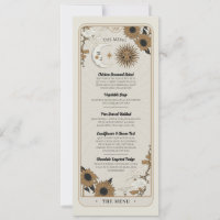 Menu Wedding Tarot Sun Moon Reception Party