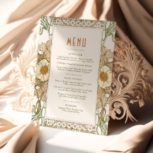 Menu Wedding Vintage Art Nouveau by Mucha Invitati Invitation