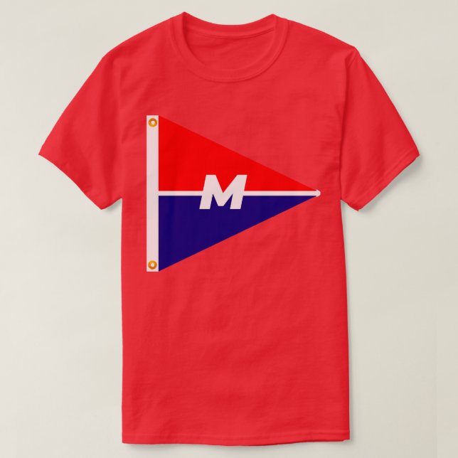 MenunketeYacht Club Burgee TShirt (Design Front)
