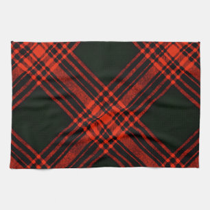 Menzies Antique Hunting Tartan Plaid Scottish Tea Towel