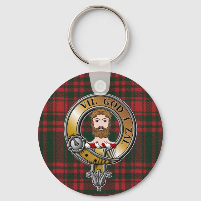 Menzies Tartan & Badge Key Ring (Front)