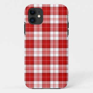 Menzies tartan red white plaid iPhone 11 case