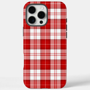 Menzies tartan red white plaid iPhone 16 pro max case