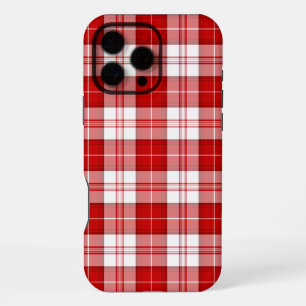 Menzies tartan red white plaid iPhone 16 pro max case