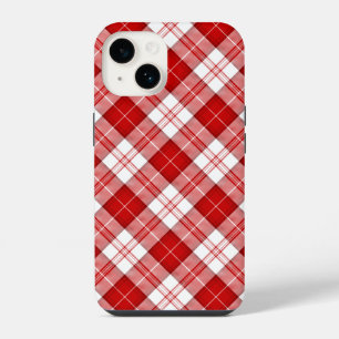 Menzies tartan red white plaid iPhone 14 case