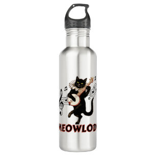 Meolody Cat Music Guitar 710 Ml Water Bottle