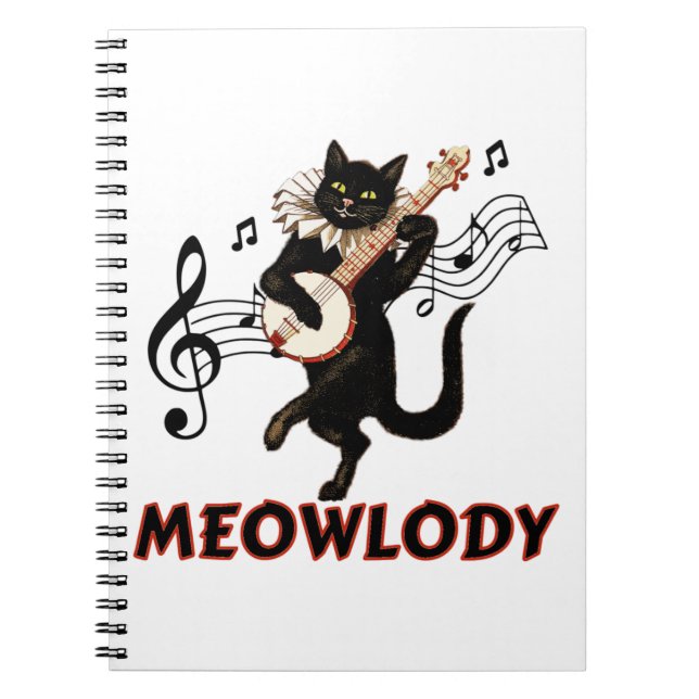 Meolody Cat Music Guitar Notebook (Front)