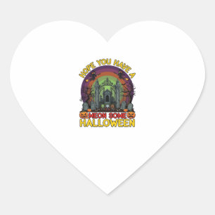 Meon Some Halloween Cemetery Gate Monsters Pumpkin Heart Sticker