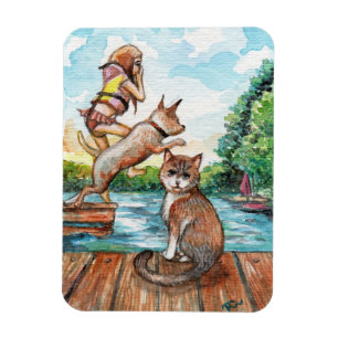 Meow at Cottage Dock Magnet