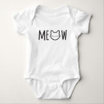 Meow Baby Bodysuit<br><div class="desc">Cute cat themed design.</div>