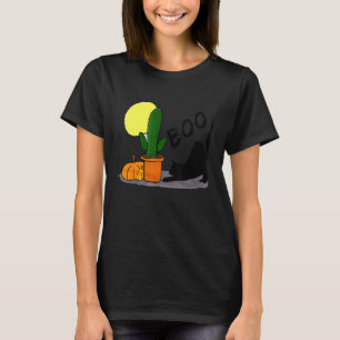 Meow Black Cat Face Boo Halloween T-Shirt