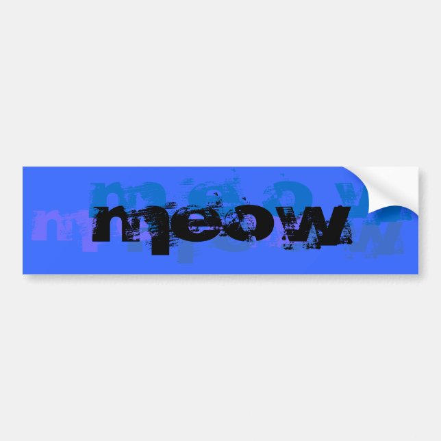MEOW Bumper Sticker (Front)