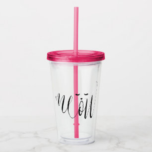 Meow Cat Acrylic Tumbler