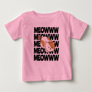 Meow Cat Baby Fine Jersey T-Shirt