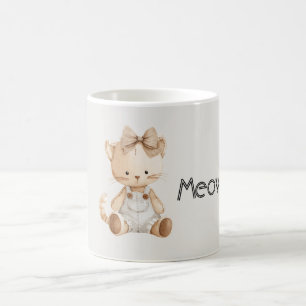 Meow Cat Bow Coffee Mug