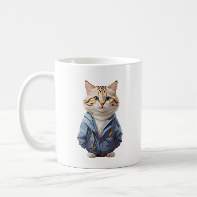 Meow Cat Coffee Mug (Left)