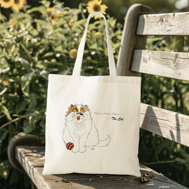 Meow Cat Funny Tote Bag (Creator Uploaded)