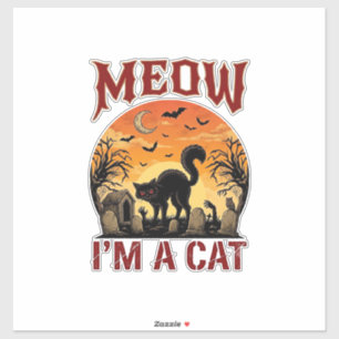 Meow Cat Halloween Black Cemetery_1