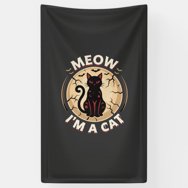 Meow Cat Halloween Graphic Design_1 Banner (Vertical)