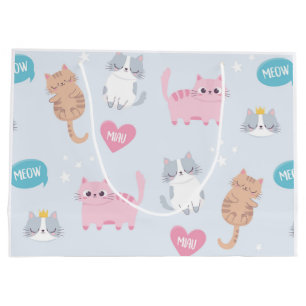 Meow cat large gift bag