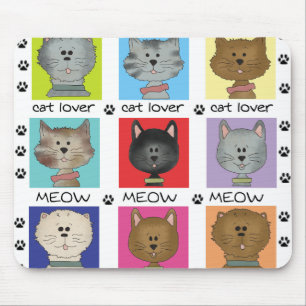 Meow Cat Lover Mouse Pad
