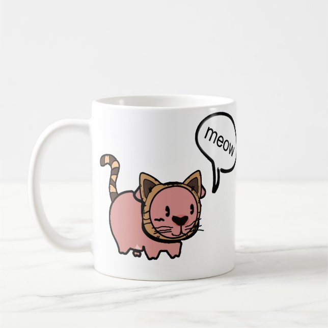 Meow Cat Mug (Left)