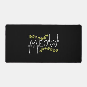Meow Cat Mum Lover , Women Cat Lover, for Her Desk Mat