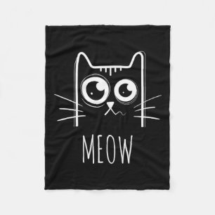 Meow Cat Shirt Meow Kitty Cute Cats Mum And Cat Da Fleece Blanket