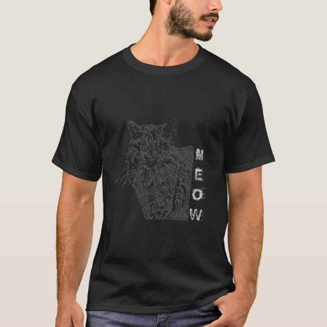 Meow Cat T-Shirt (Front)
