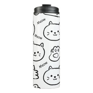 Meow Cat Thermal Tumbler