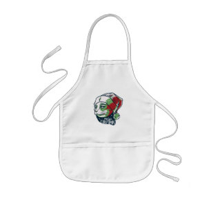 Meow Cat with Santa Hat Kids Apron