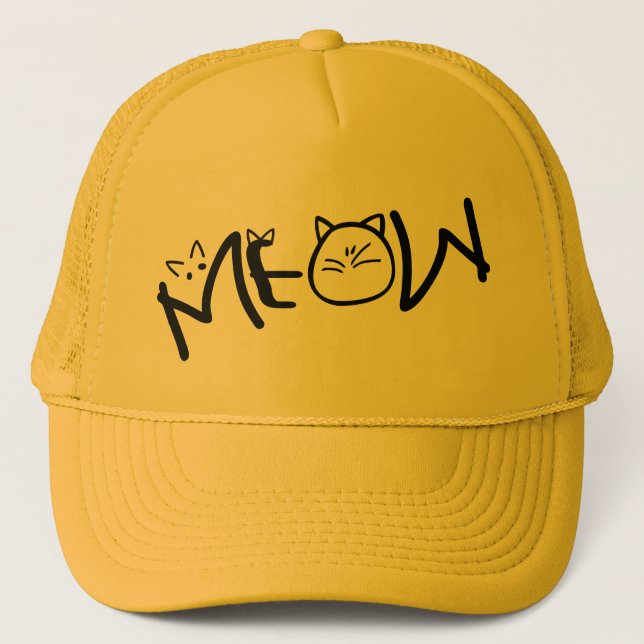 meow cats Trucker Hat (Front)